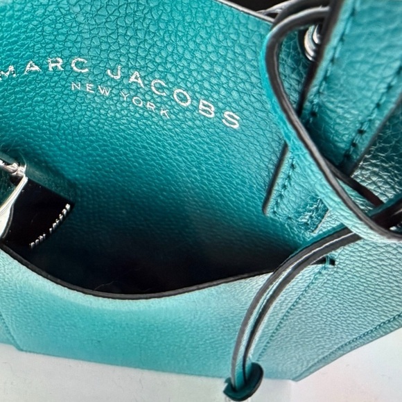 Marc Jacobs NWT Turquoise Mini Grind Tote Crossbody - Picture 4 of 5